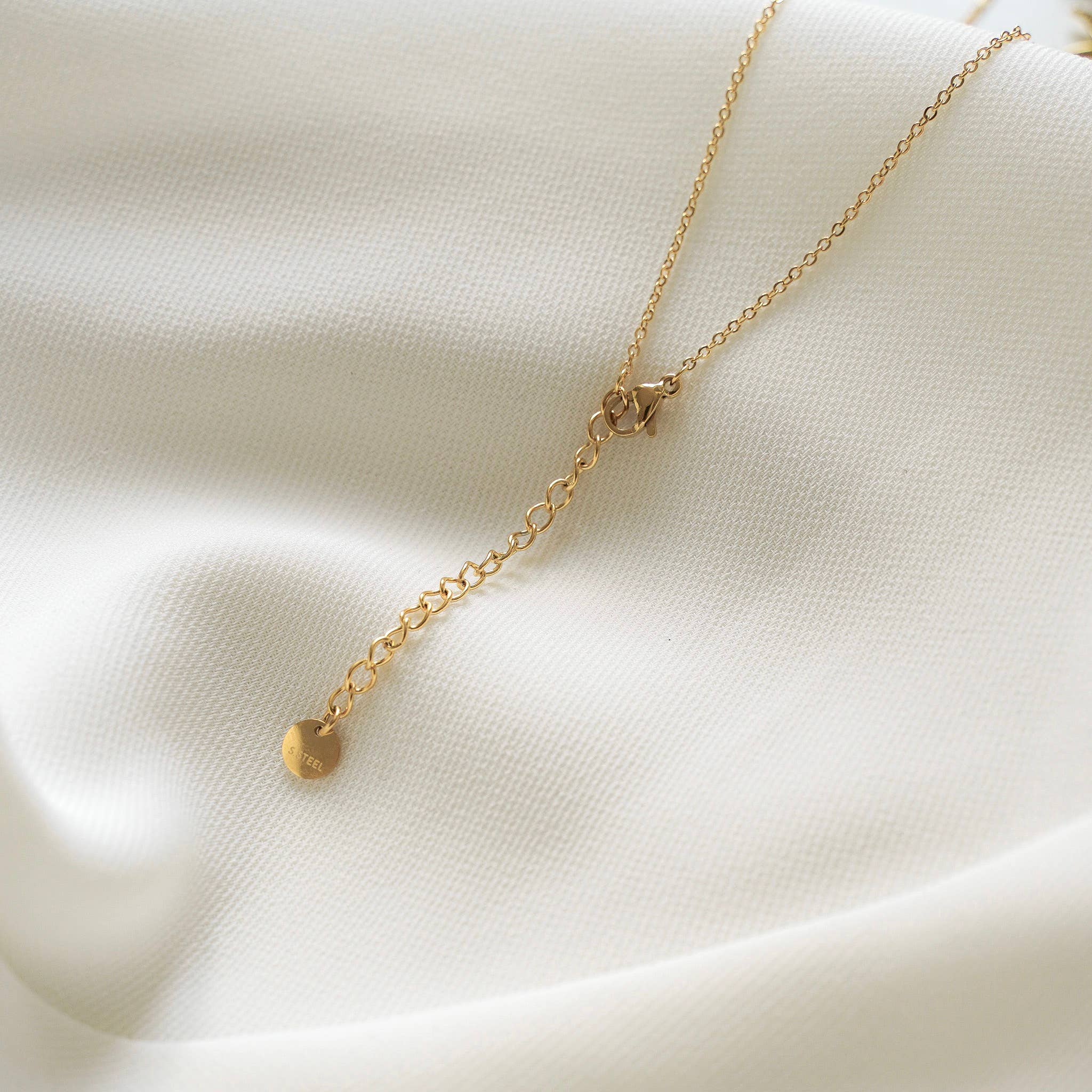 Star and zircons pendant necklace