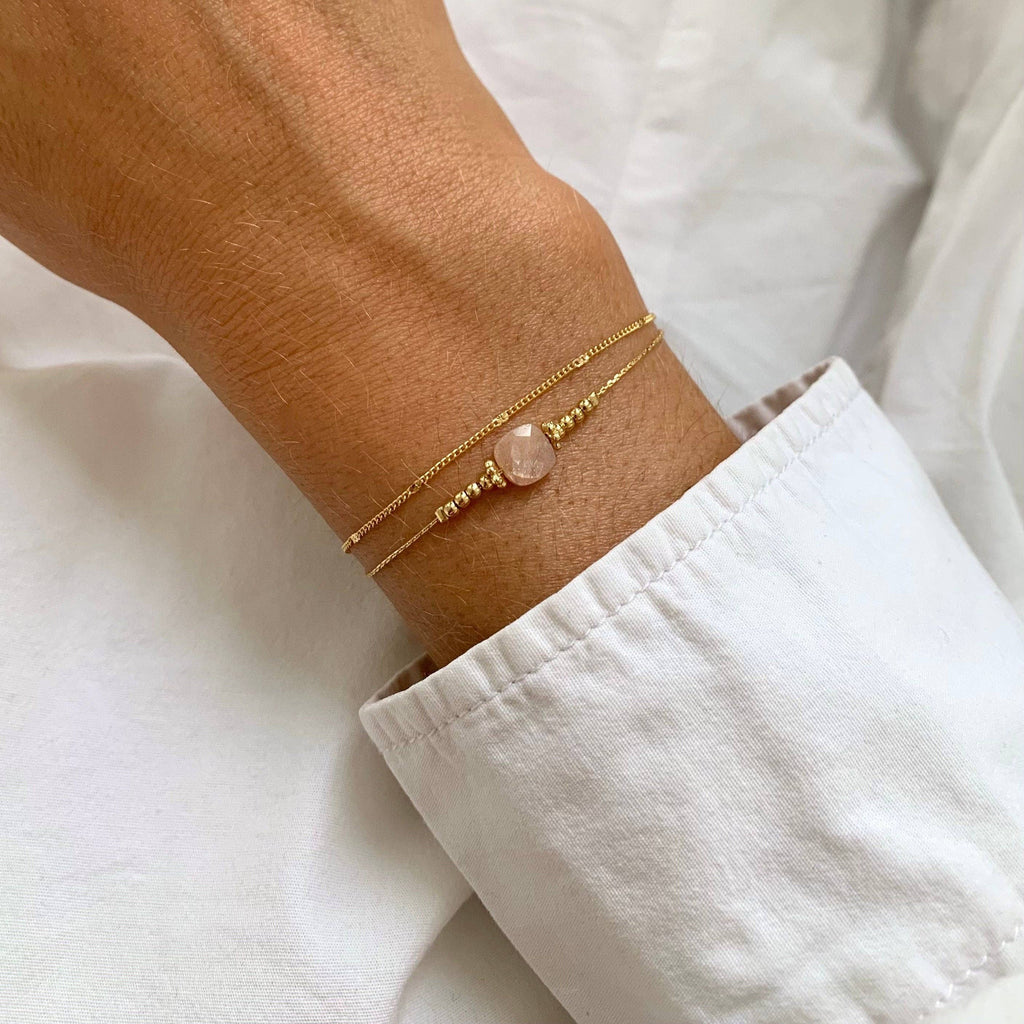 Rose Quartz Sanded Bracelet