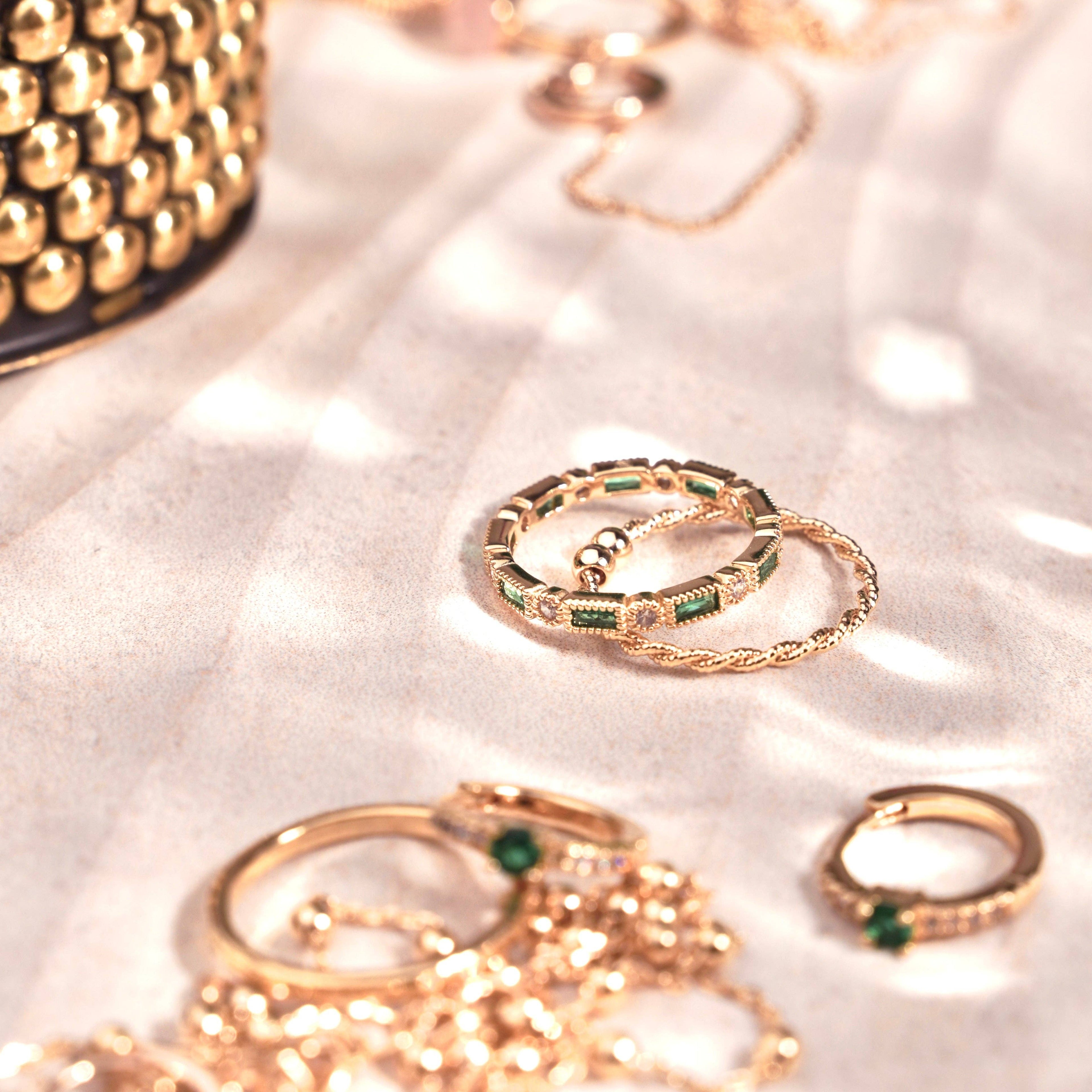 Oasis ring 18k gold plated: 50